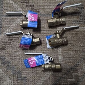 5 Watts LFFBV-3C-M1 2-Pc Full Port Threaded Ball Valve FIPxFIP Brass 1/2" 1/2